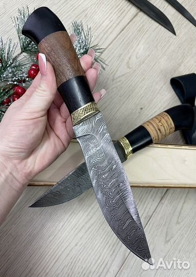 Разделочный нож, дамаск