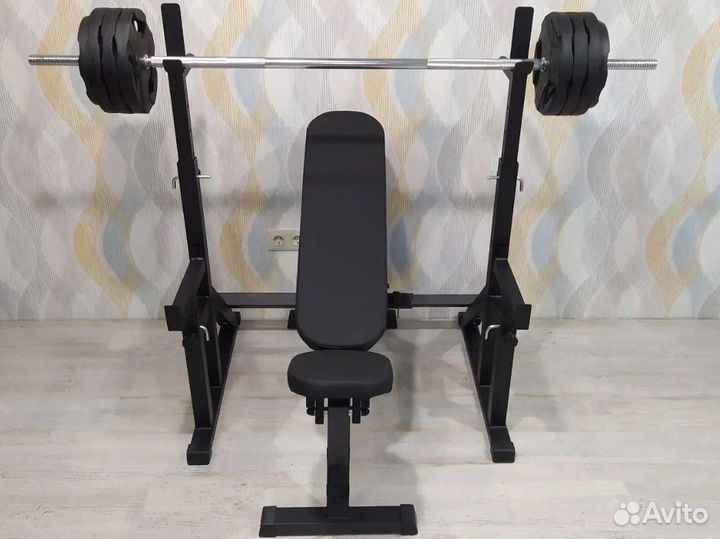 Стойка для штанги + скамья для жима