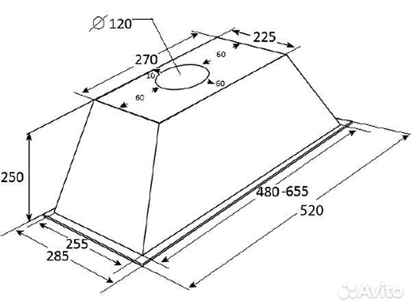 Вытяжка Kuppersberg inlinea 60 X