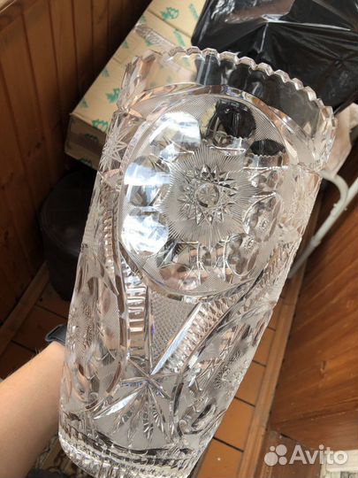 Ваза Хрусталь Богемия Чехия