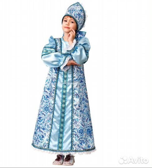 Новогодний костюм Василиса русская красавица снегу