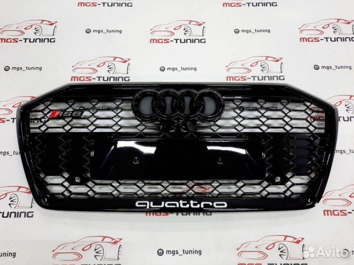 Решетка на Audi A6 в стиле RS6 16+ гг. дизайн 3