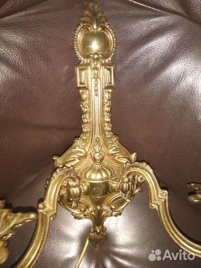 Бра бронза Антиквариат середина 20века