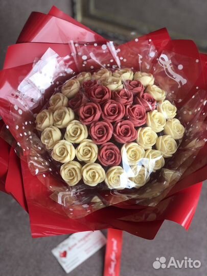 Шоколадные розы, вкусный съедобный букет