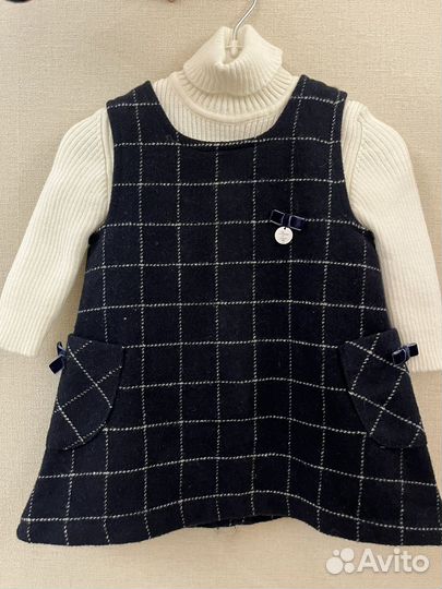 Комплект (сарафан и водолазка) для девочки 6-9 мес