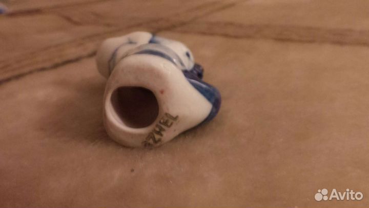 Керамическая статуэтка. Дракончик. Гжель