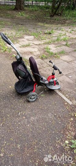 Трёхколёсный велосипед с ручкой puky