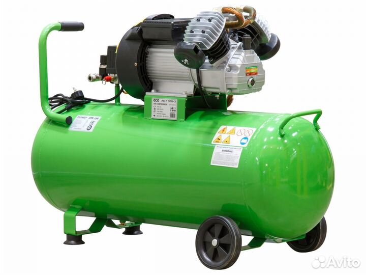 Компрессор ECO масляный, ресив. 100 л