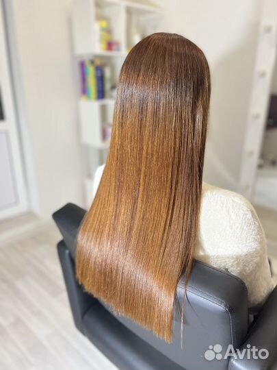 Кератиновое выпрямление волос