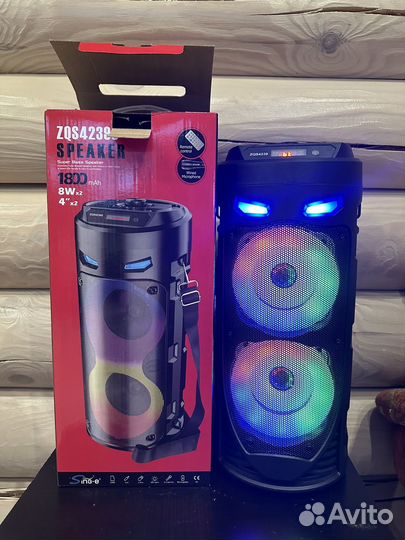 Портативная блютуз колонка караоке