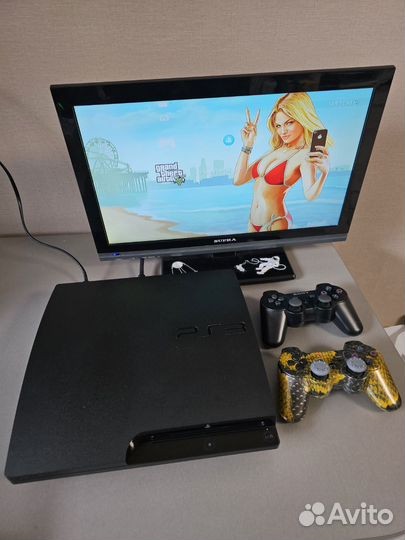 Sony Playstation 3 slim прошитая 320гб + 45игр