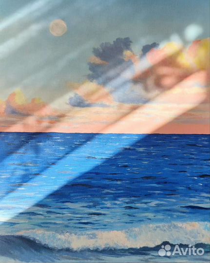 Картина маслом на холсте море