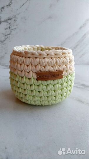 Корзины из трикотажной пряжи