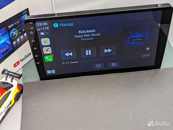 Android магнитола 9 дюйм + CarPlay + qled