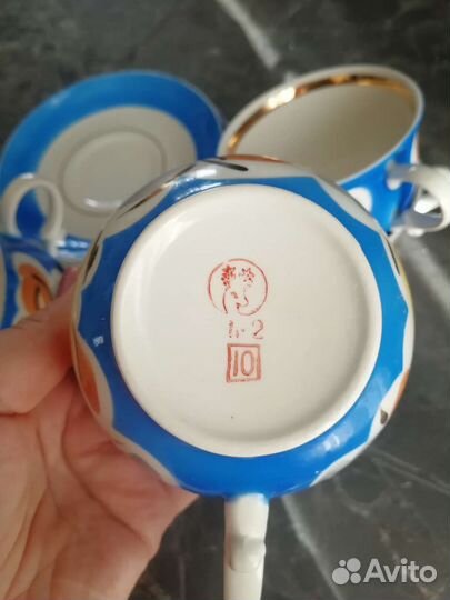 Большая кружка с блюдцем СССР