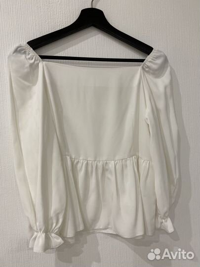 Блуза белая ренессанс женская на шнуровке