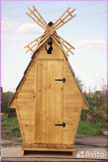 Уличный туалет домик с установкой фрп 088