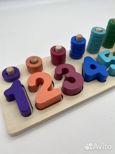 Логарифмическая доска сортер с цифрами