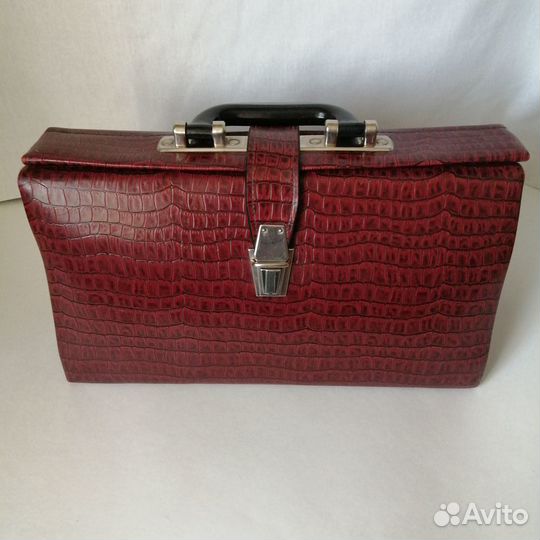 Сумка саквояж ретро бронь