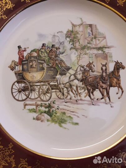 Стар.настенная тарелка, панно,Англия