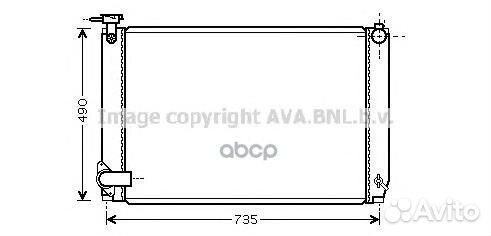 Радиатор lexus RX400H 3.3 A/T 06- TO2462 Ava