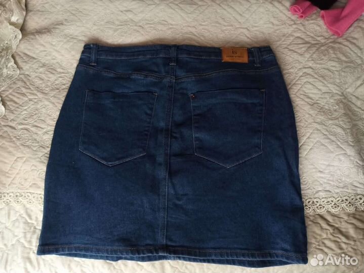 Джинсовая юбка новая размер 50-52