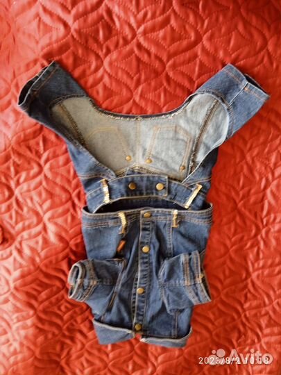 Джинсовые костюмы для собак мелких пород длина 41