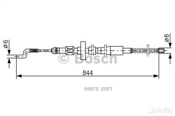 Bosch 1987477171 Трос ручного тормоза
