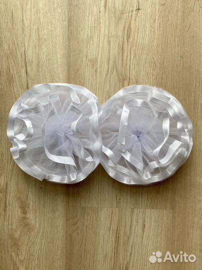 Банты для волос белые