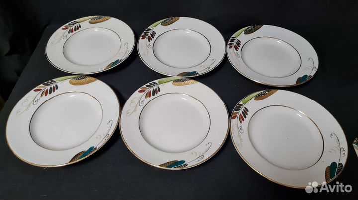 Тарелки десертные Фарфор лфз СССР 6 штук