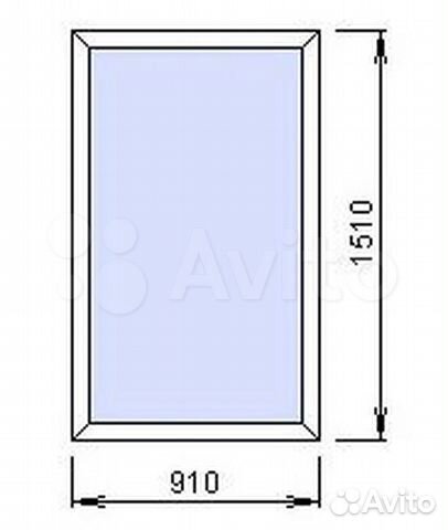 Пластиковое окно размер 910*1510мм