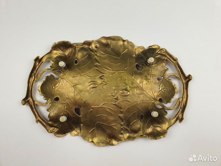 Блюдо, фруктовница, бронза, Виноградная лоза