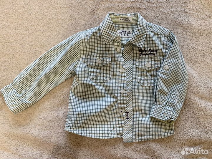 Рубашка детская zara 74 см