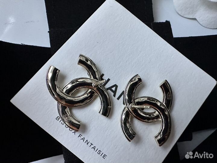 Серьги chanel оригинал новые комплект бутика