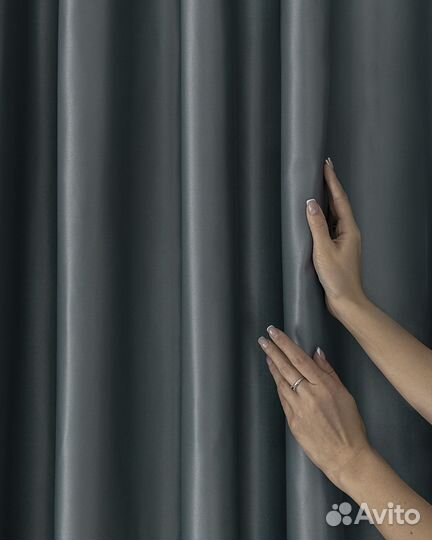 Шторы адора базальтовый новые на окна пошив