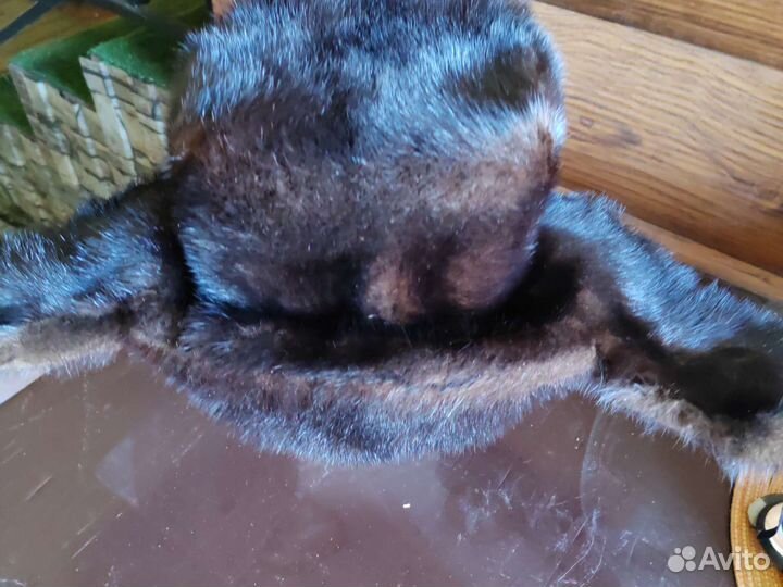 Норковая шапка мужская ушанка