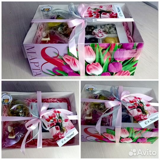 Подарочный набор 8 марта чай и орехи