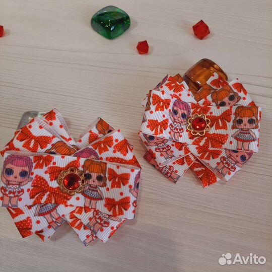 Детские резинки бантики для волос-2шт