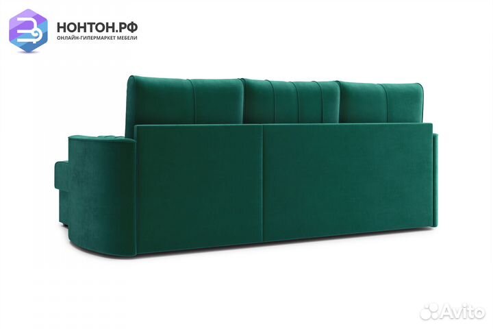 Диван угловой дельфин Колибри изумрудный