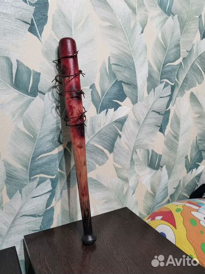 Бейсбольная бита деревянная кровавая для косплея