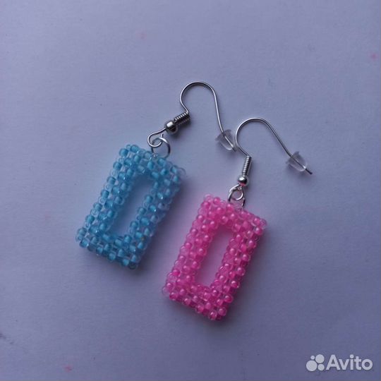 Сережки из бисера