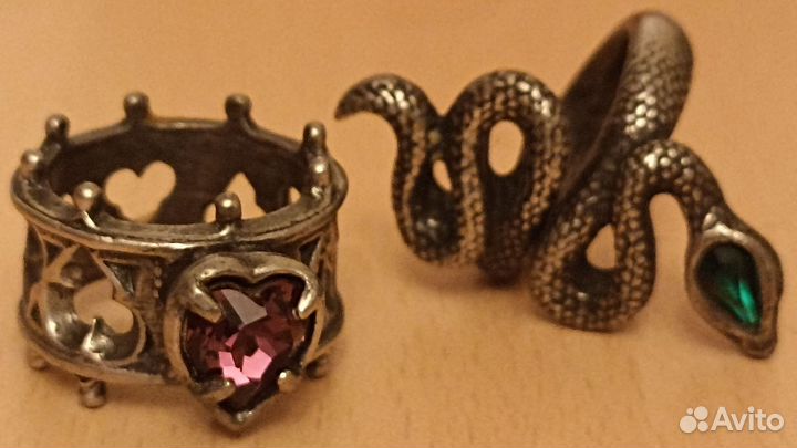 Кольца готические 2 шт