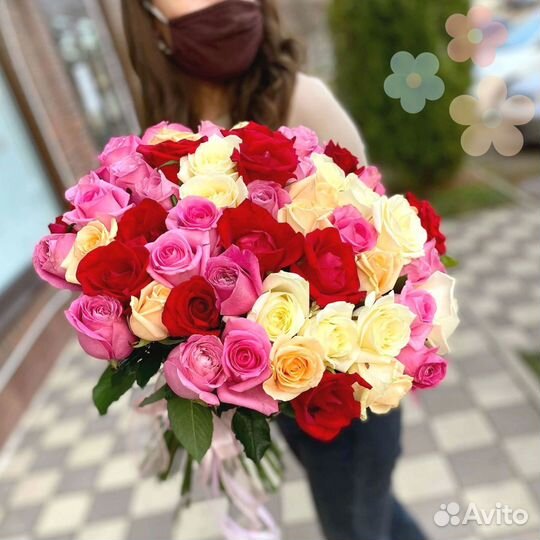 101 Роза цветы доставка 25 51 101 Роза