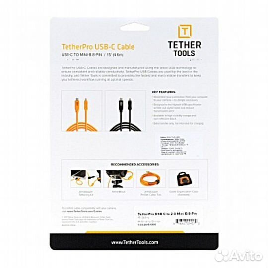 Кабель Tether Tools TetherPro USB-C to 2.0 Mini-B