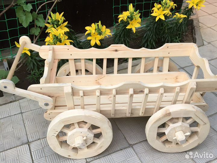 Телега декоративная для сада,усадьбы