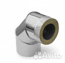 Сендвич-колено 90* (430/0,5мм+нерж) d115х200 Ферр