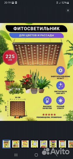 Фитолампа led