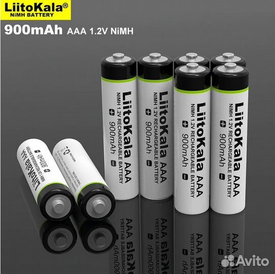Аккумуляторы Liitokala 1,2v AAA, 900 мАч, новые