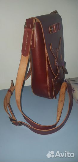 Сумка натуральная кожа типа Ягдташ