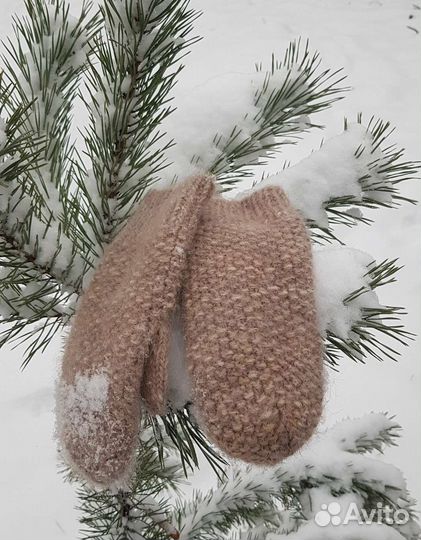 Варежки из собачьей шерсти